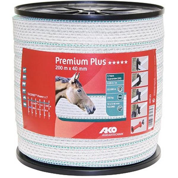 Premium Plus Weidezaunband 40 mm - 200 m