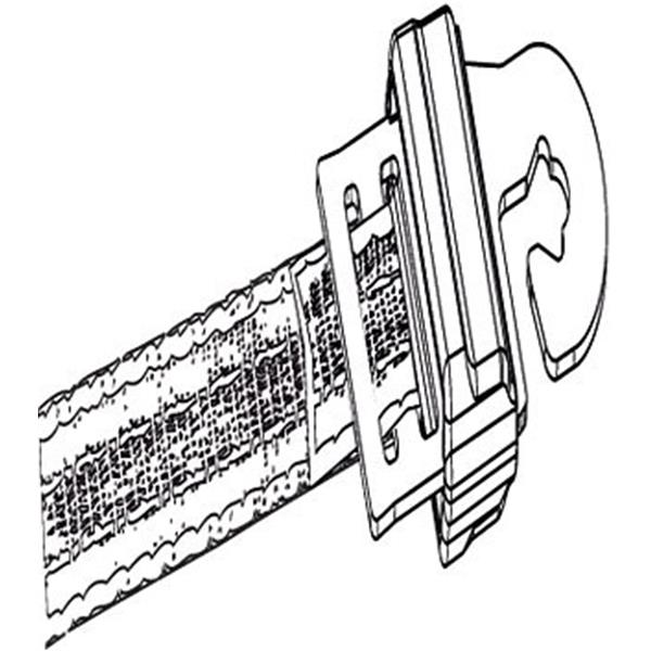 Torgriff mit Litzclip® Bandanschluss 20 mm Niro
